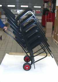 Тележка для транспортировка и хранения для стульев На бис